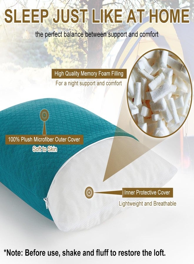 Ivellow Memory Foam Travel Pillow Compressible Camping Pillow for Sleeping Shredded Memory Foam Pillow Compact Firm Supportive Small Pillow for Adults Kids Outdoor Backpacking Hiking Essential Gear-S - Image 3